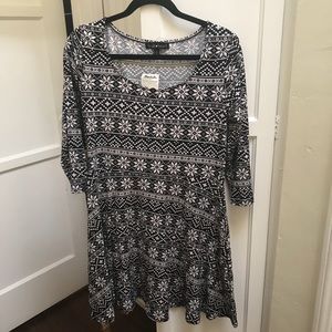 NWT Christmas Snowflakes Skater Dress